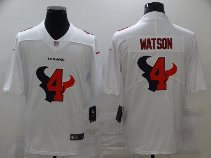 Men's Houston Texans Deshaun Watson #4 White Jersey